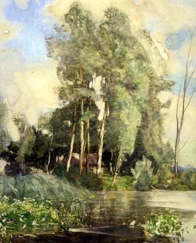 Adrian Scott Stokes - Una casa sulla riva del fiume